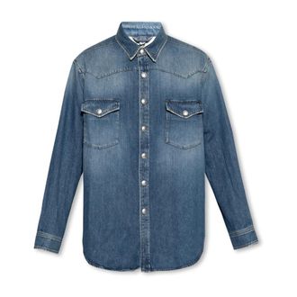 Burberry Harkgate Denim Overhemd - Heren - Spijkeroverhemden - Blauw - L - Denim - Overhemden