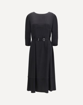 Prada Wool and silk midi Dress Female 44