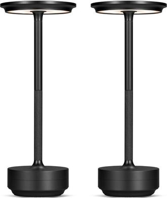 OEM 2 L&aacute;mparas De Mesa Inal&aacute;mbricas De Metal En Forma De I Con Sensor T&aacute;ctil, L&aacute;mpara De Escritorio Recargable Con 3 Colores Regulables