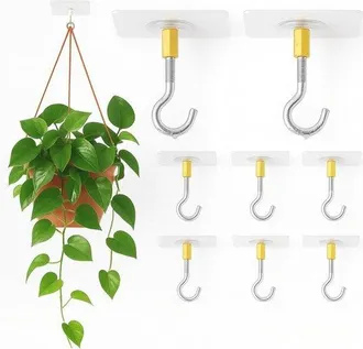 OEM Ganchos Autoadhesivos Para Techo Para Plantas - Pvc Transparente - Acero Inoxidable - F&aacute;cil De Colocar