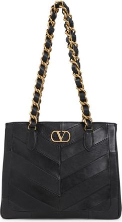 Valentino Garavani Black Logo Tote