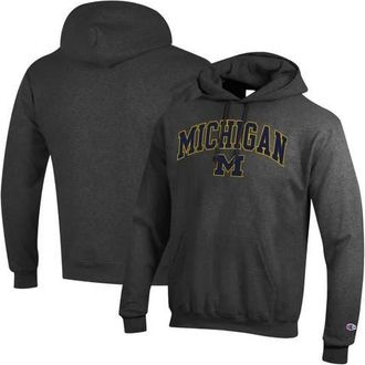 Champion Mens Champion Heather Charcoal Michigan Wolverines Arch Over Logo Pullover Hoodie at Nordstrom, Size Xx-Large