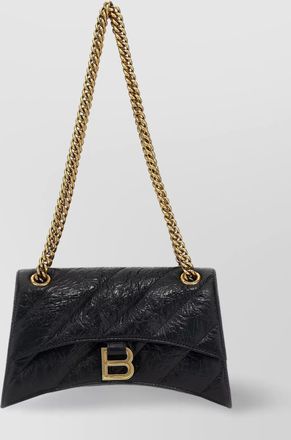 Balenciaga crush small leather quilted shoulder bag