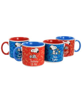 Peanuts Dnu Peanuts Snoopy Songs 4Pc Stoneware Mug Set