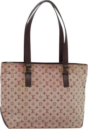 Louis Vuitton Tweedehands Canvas Louis Vuitton tassen - Dames - Vintage Shopper - Rood - ONE Size - Leer - Vintage