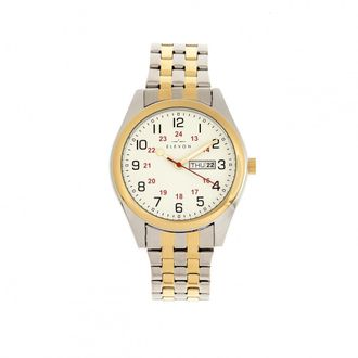 Elevon Watches Gann Bracelet Watch with Day and Date Display, Gold/Silver
