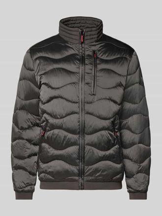 Guess Steppjacke mit Rei&szlig;verschluss in Anthrazit, Gr&ouml;&szlig;e XXL