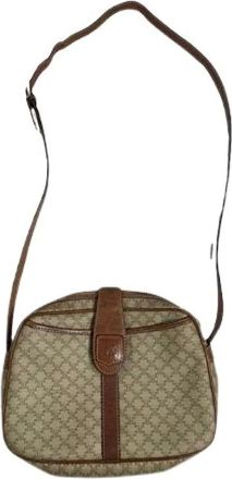 Celine Pre-owned Cross Body Bags, female, Beige, Size: ONE SIZE Pre-owned Vintage Leather Cross Body Bag