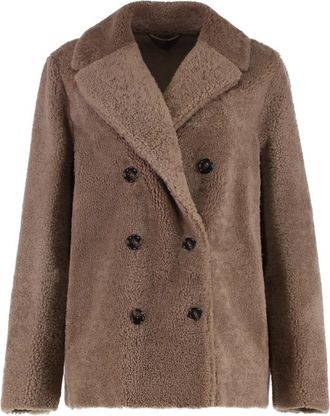 Max Mara Futura double-breasted peacoat - Dames - Jassen - Bruin - 3XS - Jassen