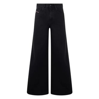 Diesel Wide Jeans, female, Black, Size: W25 1978 D-Akemi Wide Leg Jeans