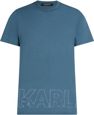 Karl Lagerfeld T-shirt con stampa - Blu