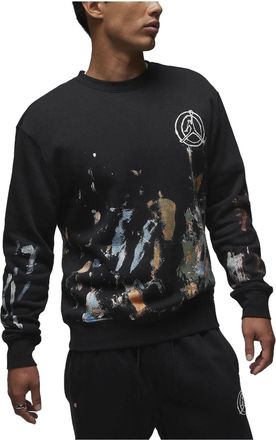 Nike Jordan Air Jordan Artist Series by Jammie Holmes Fleece Crew-Neck Sweatshirt Black FB6991-010