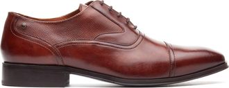 Base London Portico Mens Oxford Shoes Tan Leather - Size UK 11