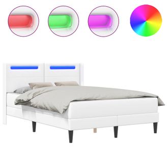 vidaXL Struttura Letto Con Materasso Bianco 140 X 200 Cm Similpelle Vidaxl