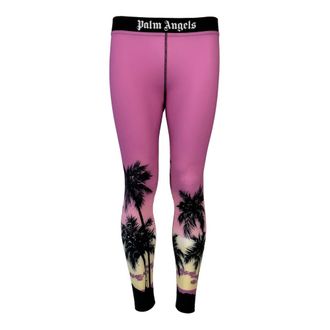 Palm Angels Leggings, female, Multicolor, Size: XL Pink Sunset Leggings