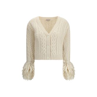 Moncler Cream Alpaca Vicugna Pacos Womens Cardigan