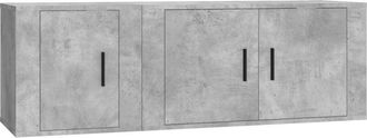 vidaXL Vidaxl - 2 Piece tv Cabinet Set Concrete Grey Engineered Wood