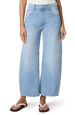 Paige Arella High Waist Wide Leg Ankle Jeans in Fauve at Nordstrom, Size 26