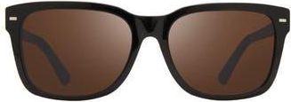 Revo Taylor 56mm Polarized Square Sunglasses in Black at Nordstrom Rack