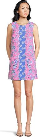 Lilly Pulitzer Edita Shift Womens Dress Rousseau Pink Barefoot Beachcombers Engineered Dress : 14, Polyester