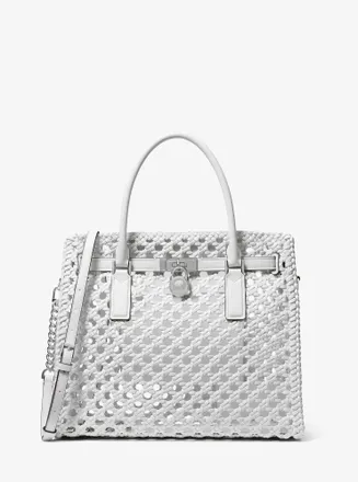 Michael Kors Hamilton Moderne Large Hand-Woven Satchel