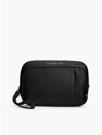 Tommy Hilfiger Mens Pebbled Dopp Kit - Black