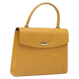 Louis Vuitton Tweedehands leren handtassen - Dames - Pre-owned - Geel - Maat: ONE Size Leer