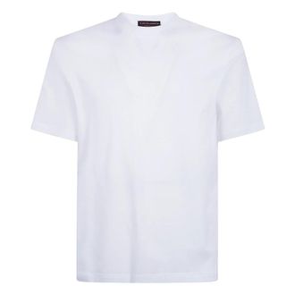 FILIPPO DE LAURENTIIS Tops, Heren, Wit, M, Katoen, Jerlux T-shirt met korte mouwen