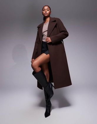 Forever New Cappotto elegante avvolgente nero caldo
