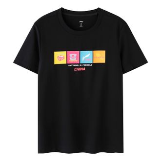Li-Ning Table Tennis Graphic T-shirt Black ATST031-3