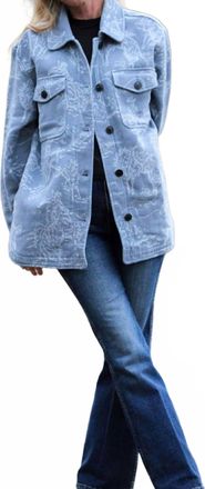 Pendleton Womens Wild West Shacket In Blue