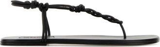 Jil Sander Black Braided Sandals