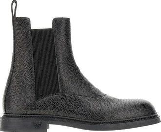 Emporio Armani Grained leather Chelsea boots Man 7