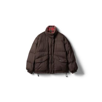 Miu Miu Technical Pong&eacute; Reversible Down Jacket, Woman, Red/ebony, Size 38