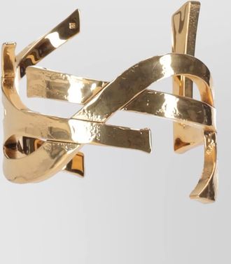 Saint Laurent cassandre abstract open cuff bracelet roche