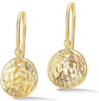 Dower & Hall 10mm Disc Nomad Earrings in Yellow Gold Vermeil at Nordstrom