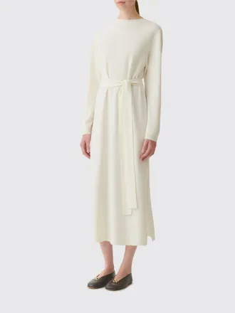 Fabiana Filippi Abito midi in maglia in lana e cashmere con cintura in vita