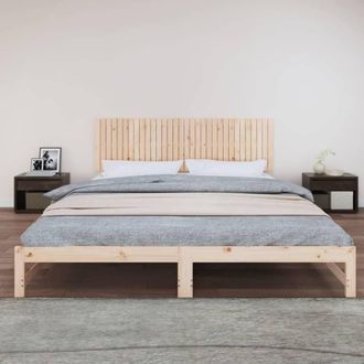 Berkfield Home Wall Headboard 204x3x60 cm Solid Wood Pine in Light Tan | Size: 204 x 3 x 60 cm