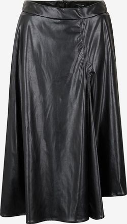 Barbara Bui Midi-Lederrock mit Kontrastn&auml;hten