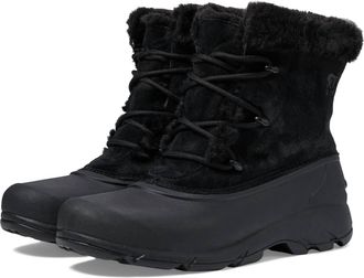 Sorel Womens Snow Angel Lace Up Waterproof Faux Fur Winter Boots In Black