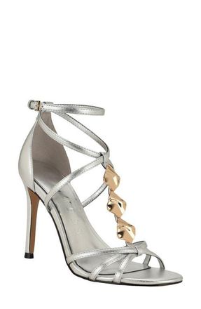 Guess Chaella Ankle Strap Sandal in Silver at Nordstrom, Size 5.5