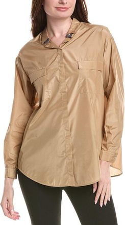 Fabiana Filippi Oversized Taffeta Silk-Blend Shirt