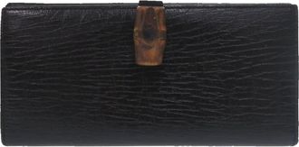 Gucci Pre-owned Gucci Textured Leather Bamboo Long Wallet Ladies MIZ9HKVDHIR3RU0W