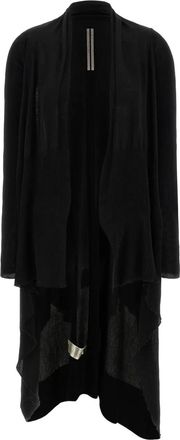 Rick Owens asymmetric-hem cardigan - Black
