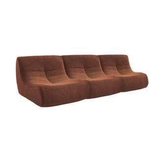 Sweeek Sof&aacute; envasado al vac&iacute;o modular de borreguito texturizado, 3 plazas