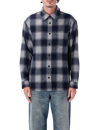 A.P.C. All-Over Check Patterned Dropped Shoulder Overshirt