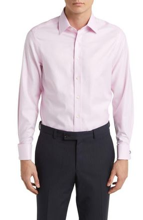 CHARLES TYRWHITT Non-Iron Twill Shirt in Pink at Nordstrom, Size 16.5