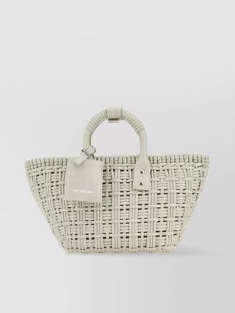 Balenciaga bistro xs raffia tote bag