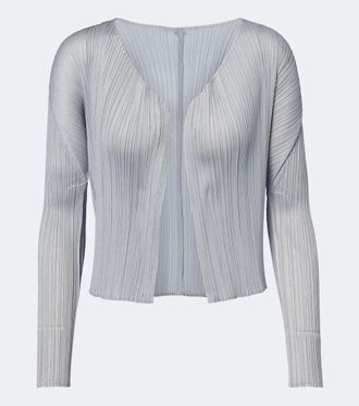 Pleats Please Issey Miyake C&aacute;rdigan Basics plisado