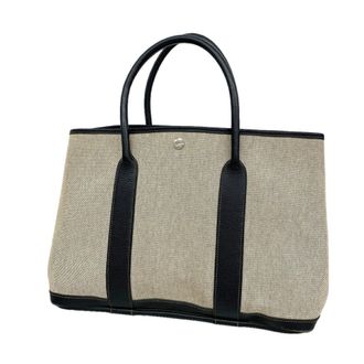 Herm&egrave;s Black Toile H Tote Bag (Pre-Owned)